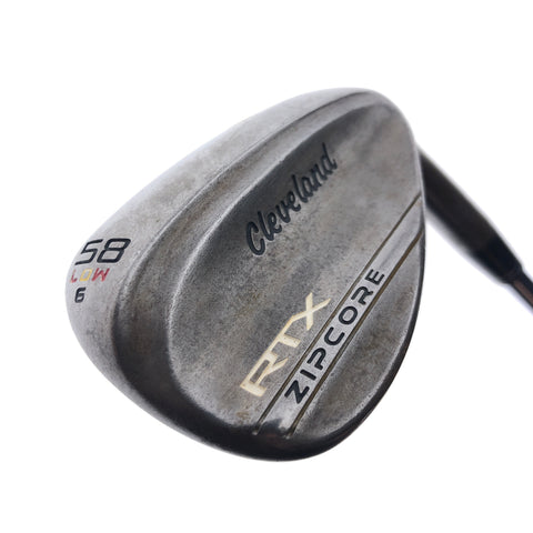 Used Cleveland RTX ZipCore Raw Lob Wedge / 58.0 Degrees / Stiff Flex