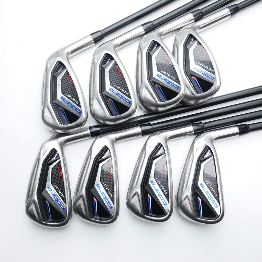 Used Cobra Aerojet One Length Iron Set / 4 - PW + GW / Stiff Flex