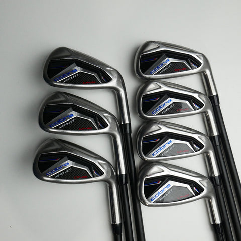 Used Cobra Aerojet One Length Iron Set / 5 - PW + GW / Stiff Flex