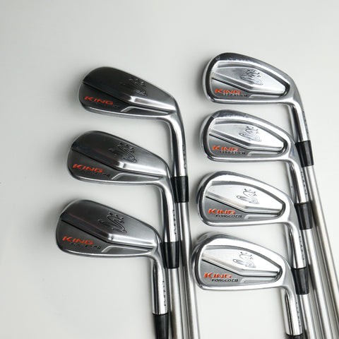 Used Cobra King Forged CB MB Chrome 2017 Iron Set / 4 - PW / Stiff Flex