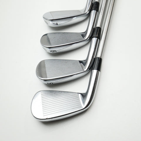 Used Cobra King Forged CB MB Chrome 2017 Iron Set / 4 - PW / Stiff Flex