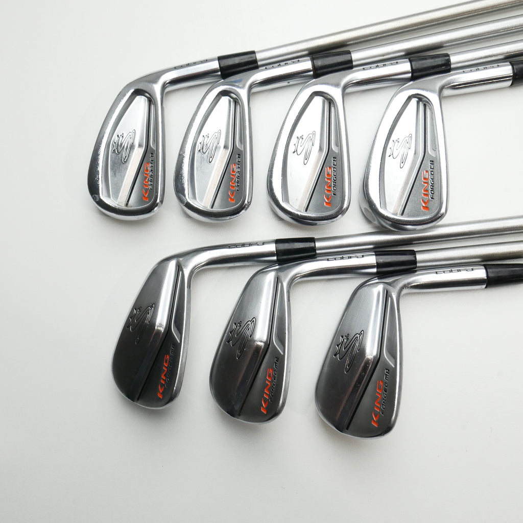Used Cobra King Forged CB MB Chrome 2017 Iron Set / 4 - PW / Stiff Flex