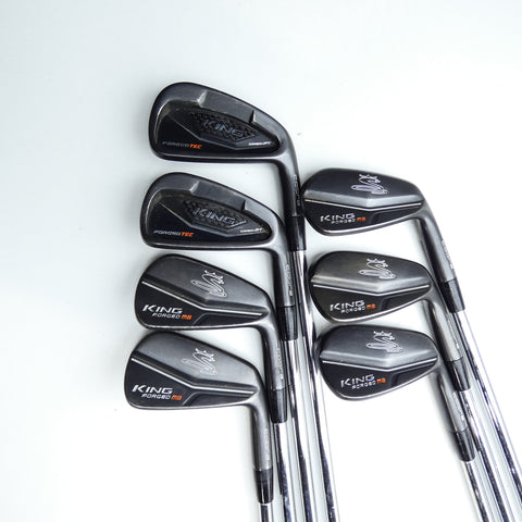 Used Cobra King Forged Tec Black Iron Set / 4 - PW / Stiff Flex