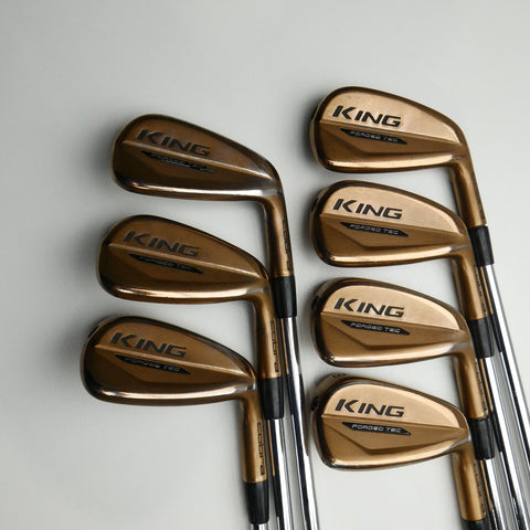 Used Cobra King Forged Tec Copper Iron Set / 5 - PW + GW / Stiff Flex