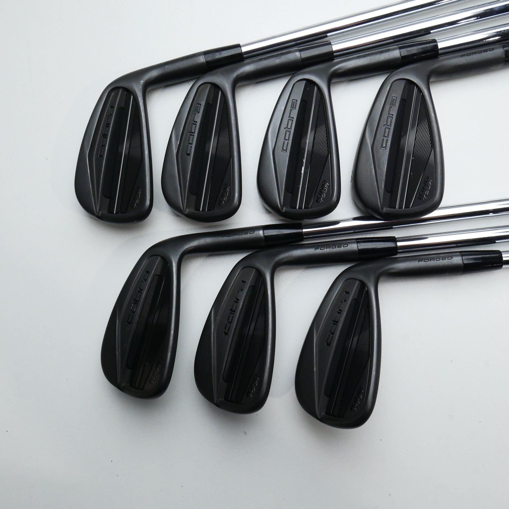 Used Cobra King Tour Black 2023 Iron Set / 5 - PW + GW / X-Stiff Flex