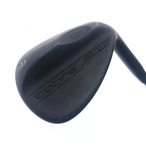 Used Cobra Snakebite 2023 Black Satin Lob Wedge / 58.0 Degrees / Stiff Flex
