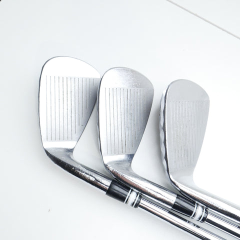 Used Itobori MTG Golf Straight Flush Cavity Iron Set / 4 - SW + GW + LW / Stiff