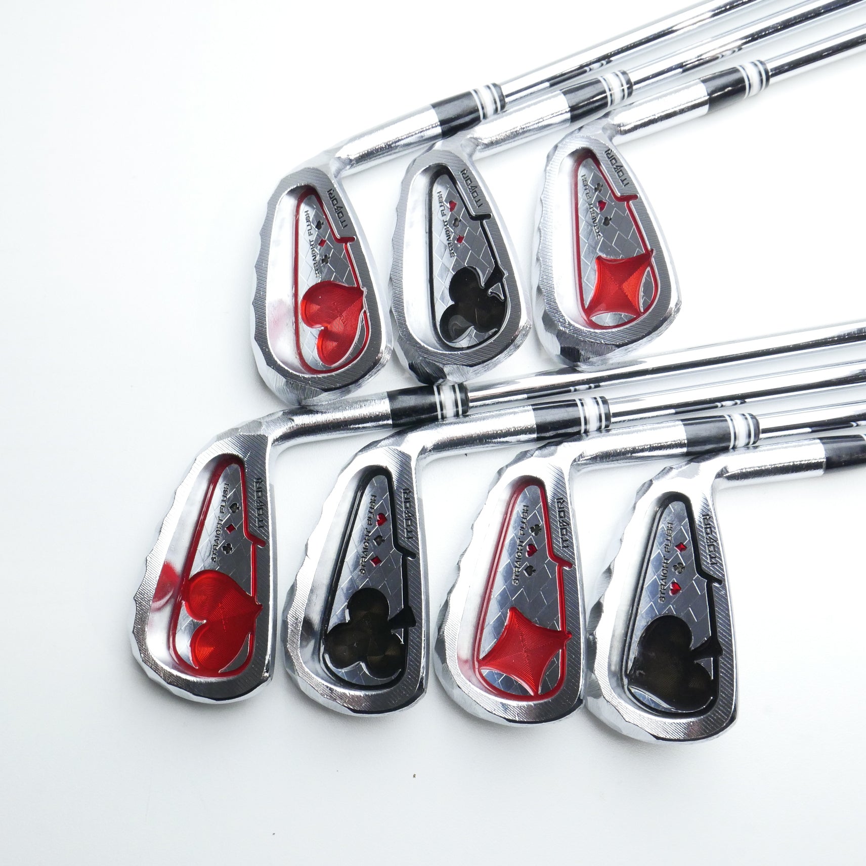 Used Itobori MTG Golf Straight Flush Cavity Iron Set / 4 - SW + GW + LW / Stiff