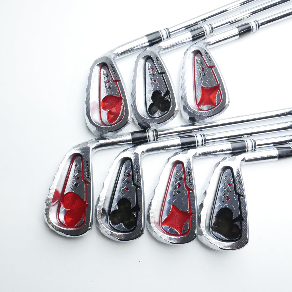 Used Itobori MTG Golf Straight Flush Cavity Iron Set / 4 - SW + GW + LW / Stiff