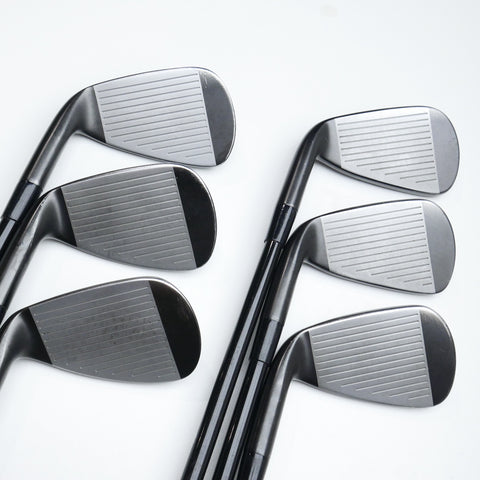 Used Mizuno JPX 925 Hot Metal Black Iron Set / 6 - PW + GW / Stiff Flex