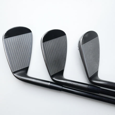 Used Mizuno JPX 925 Hot Metal Black Iron Set / 6 - PW + GW / Stiff Flex