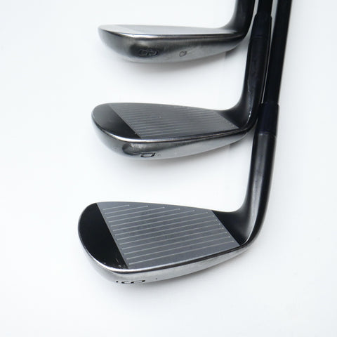 Used Mizuno JPX 925 Hot Metal Black Iron Set / 6 - PW + GW / Stiff Flex
