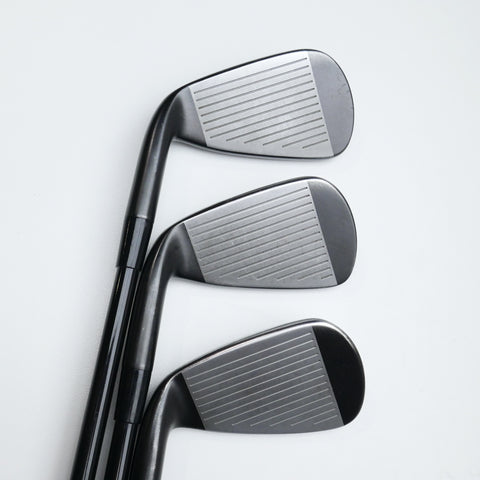 Used Mizuno JPX 925 Hot Metal Black Iron Set / 6 - PW + GW / Stiff Flex
