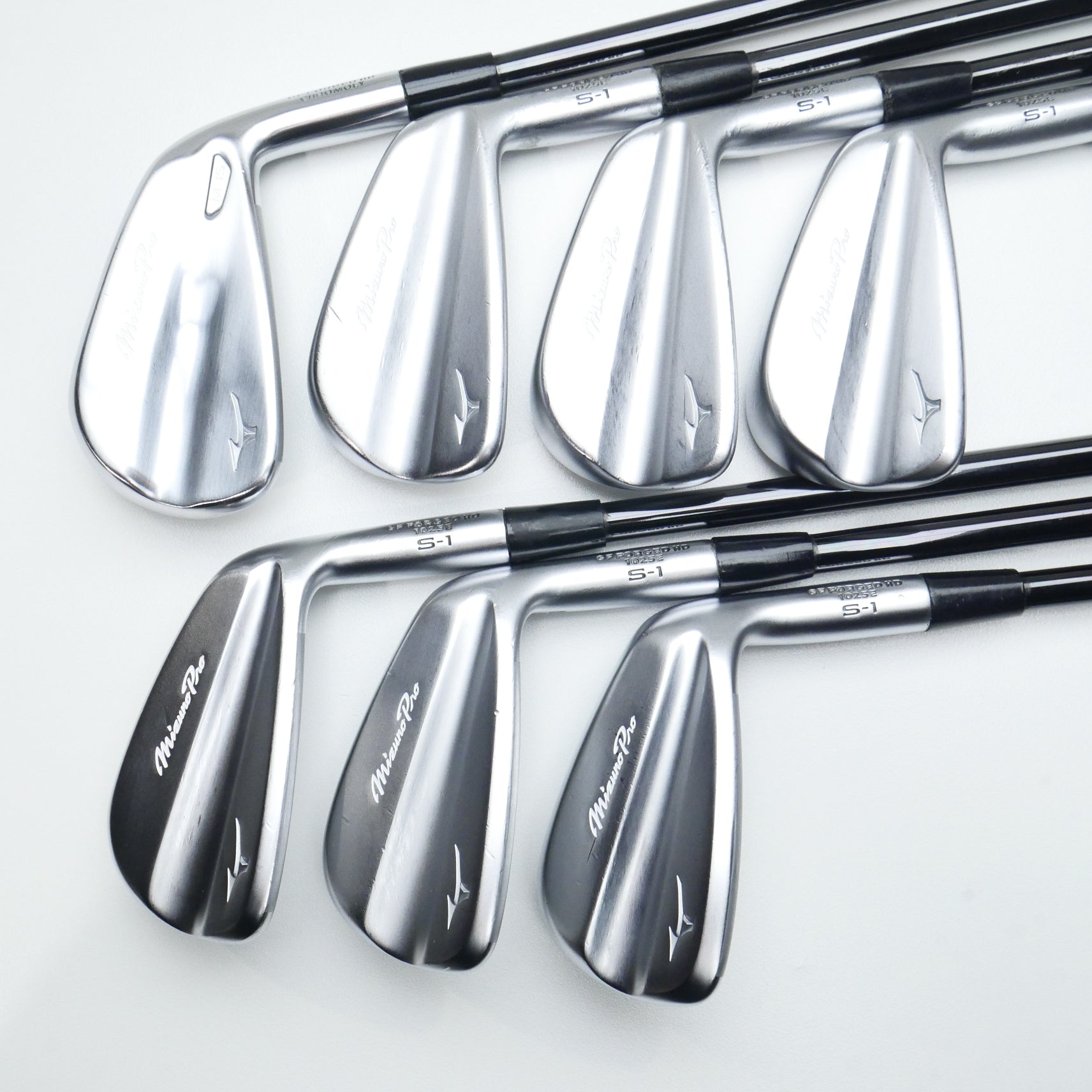 Used Mizuno M-13 & S-1 Combo Iron Set / 4 - PW / Stiff Flex