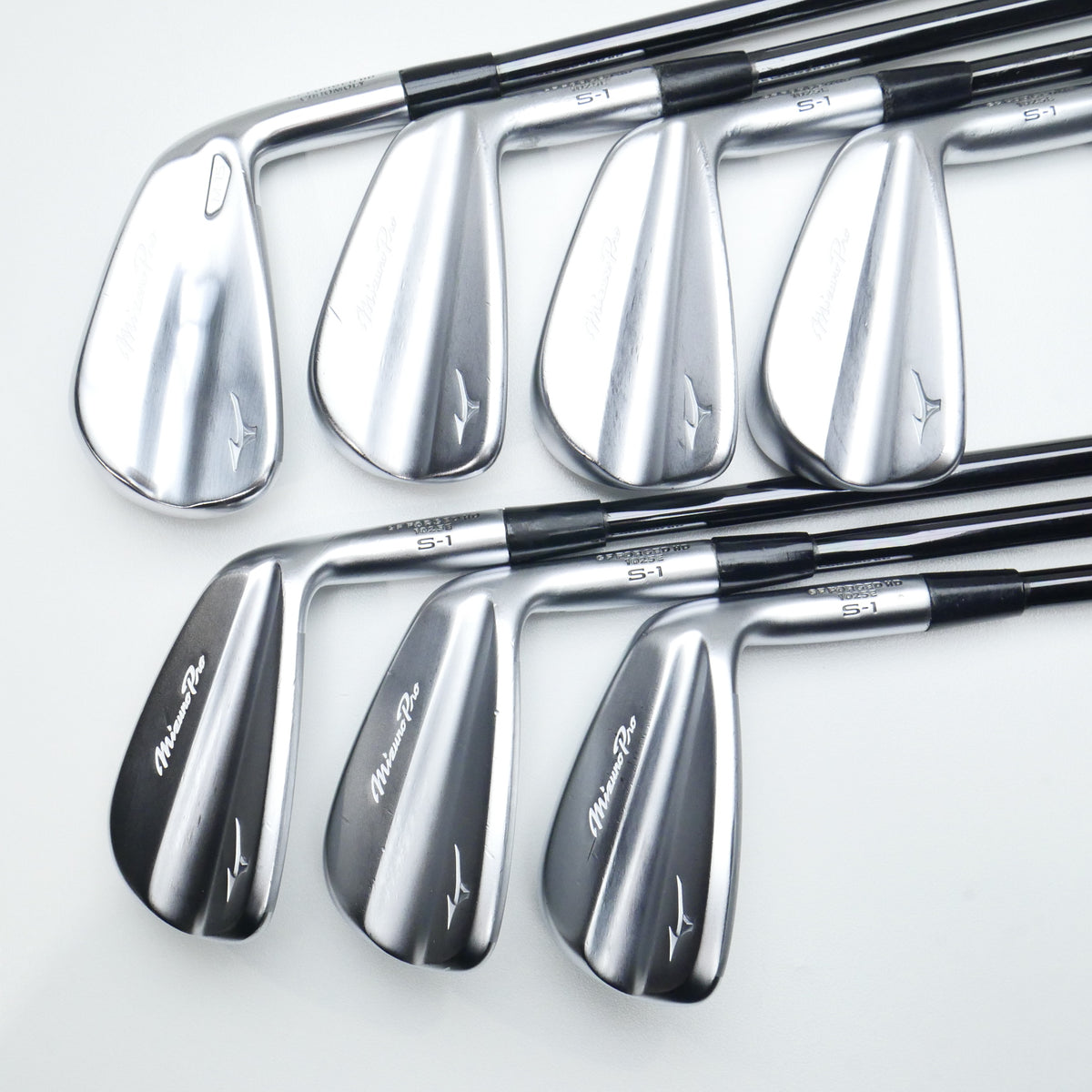 Used Mizuno M-13 & S-1 Combo Iron Set / 4 - PW / Stiff Flex