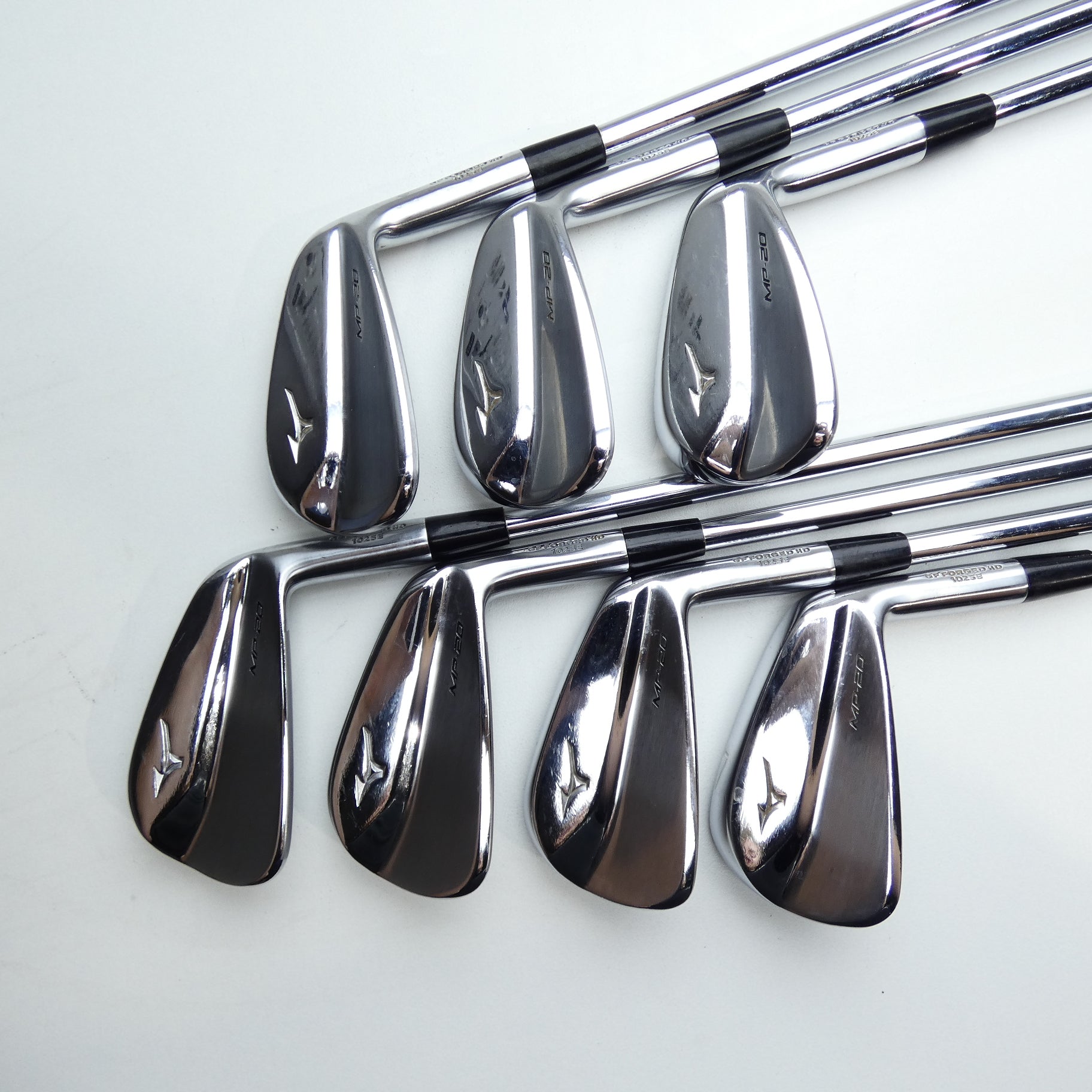 Used Mizuno MP-20 Iron Set / 4 - PW / Stiff Flex
