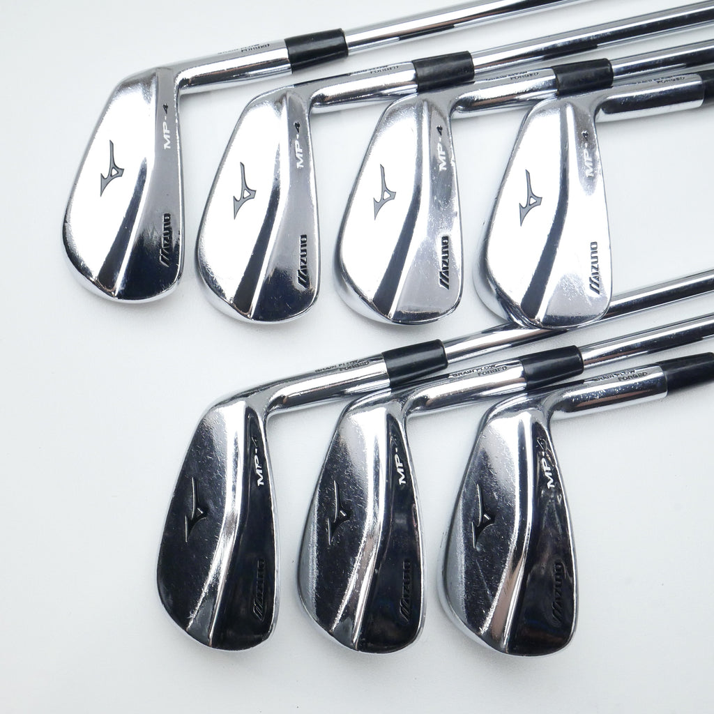 Used Mizuno MP-4 Iron Set / 4 - PW / Stiff Flex