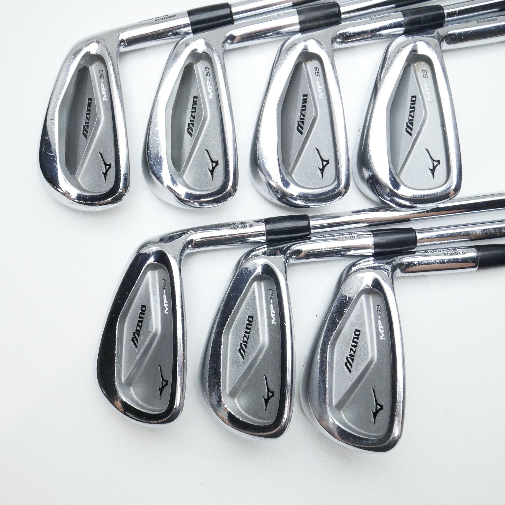 Used Mizuno MP-53 Iron Set / 4 - PW / Regular Flex