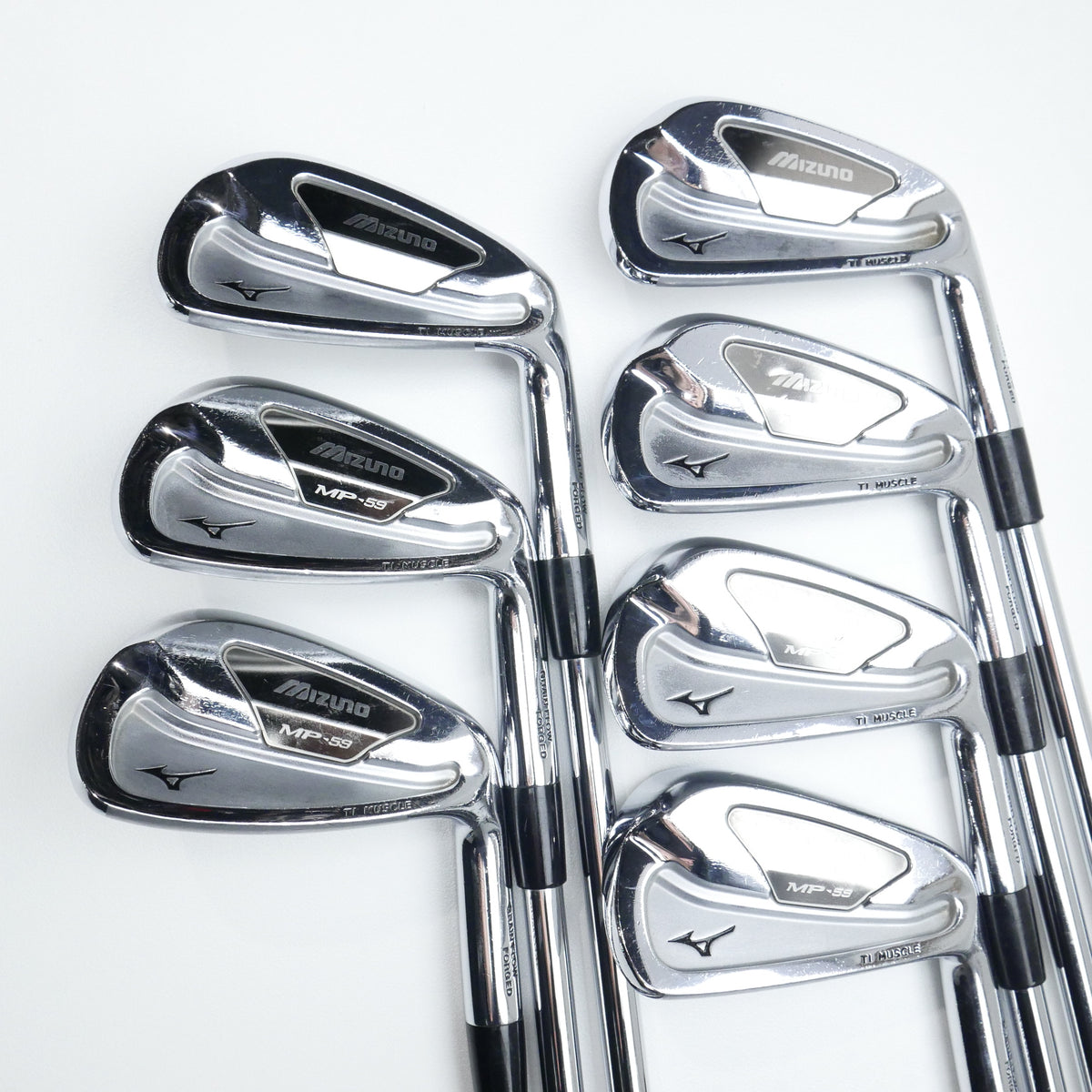 Used Mizuno MP-59 Iron Set / 4 - PW / Stiff Flex