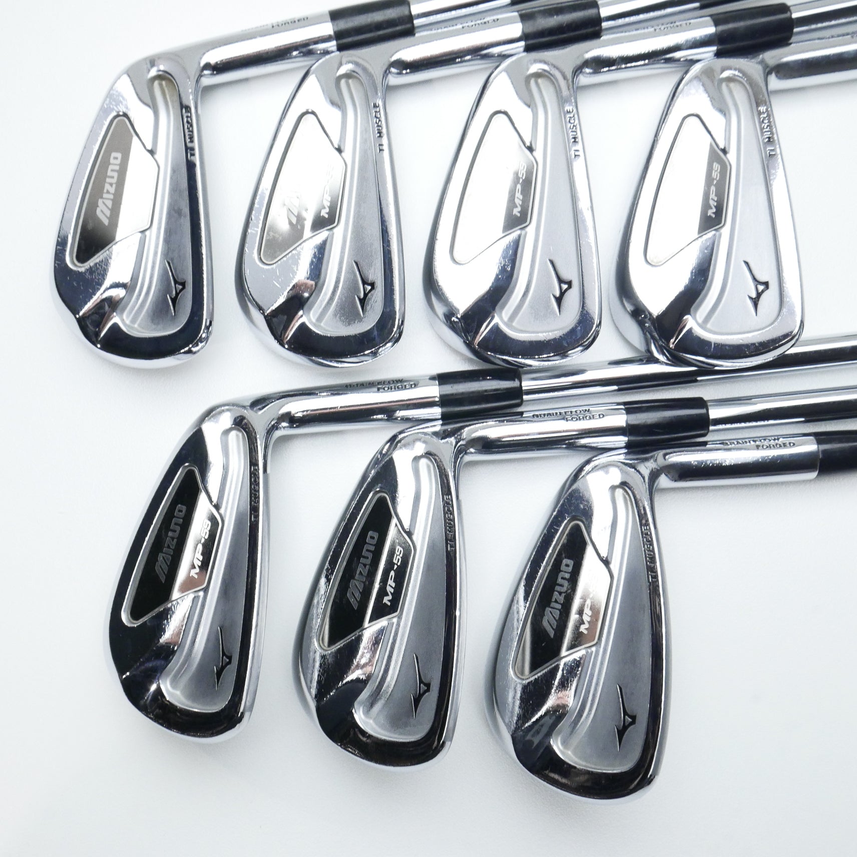 Used Mizuno MP-59 Iron Set / 4 - PW / Stiff Flex