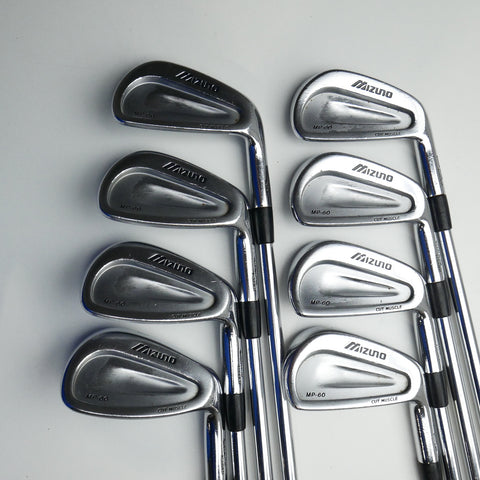 Used Mizuno MP-60 Iron Set / 3 - PW / Stiff Flex