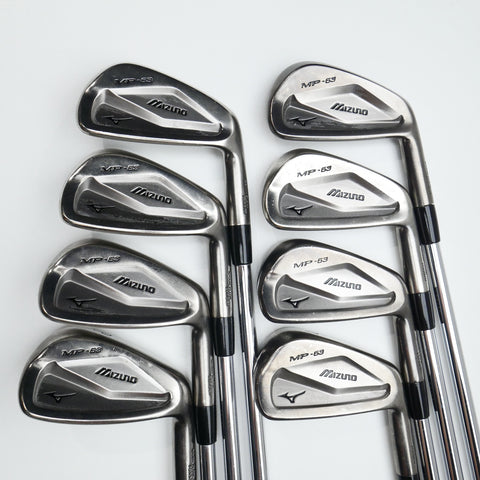 Used Mizuno MP-63 Iron Set / 3 - PW / Stiff Flex