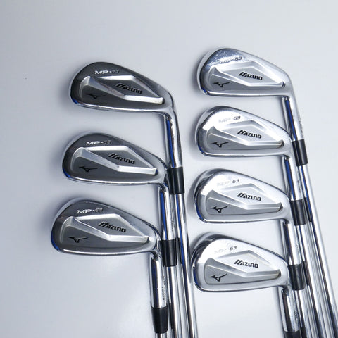 Used Mizuno MP-63 Iron Set / 4 - PW / Stiff Flex