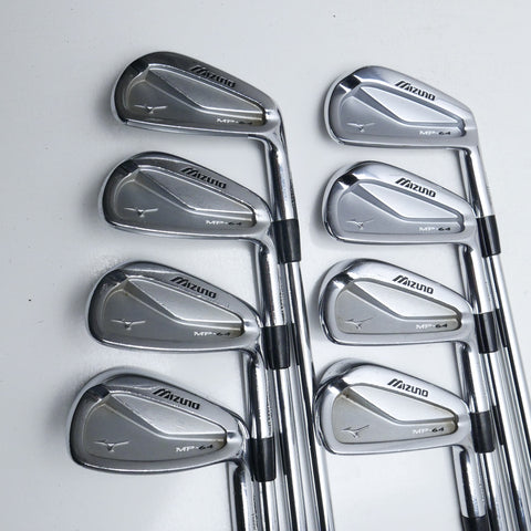 Used Mizuno MP-64 Iron Set / 3 - PW / Stiff Flex