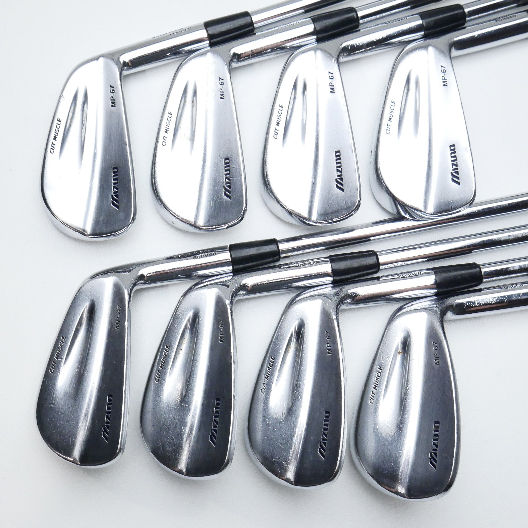 Used Mizuno MP-67 Iron Set / 3 - PW / X-Stiff Flex