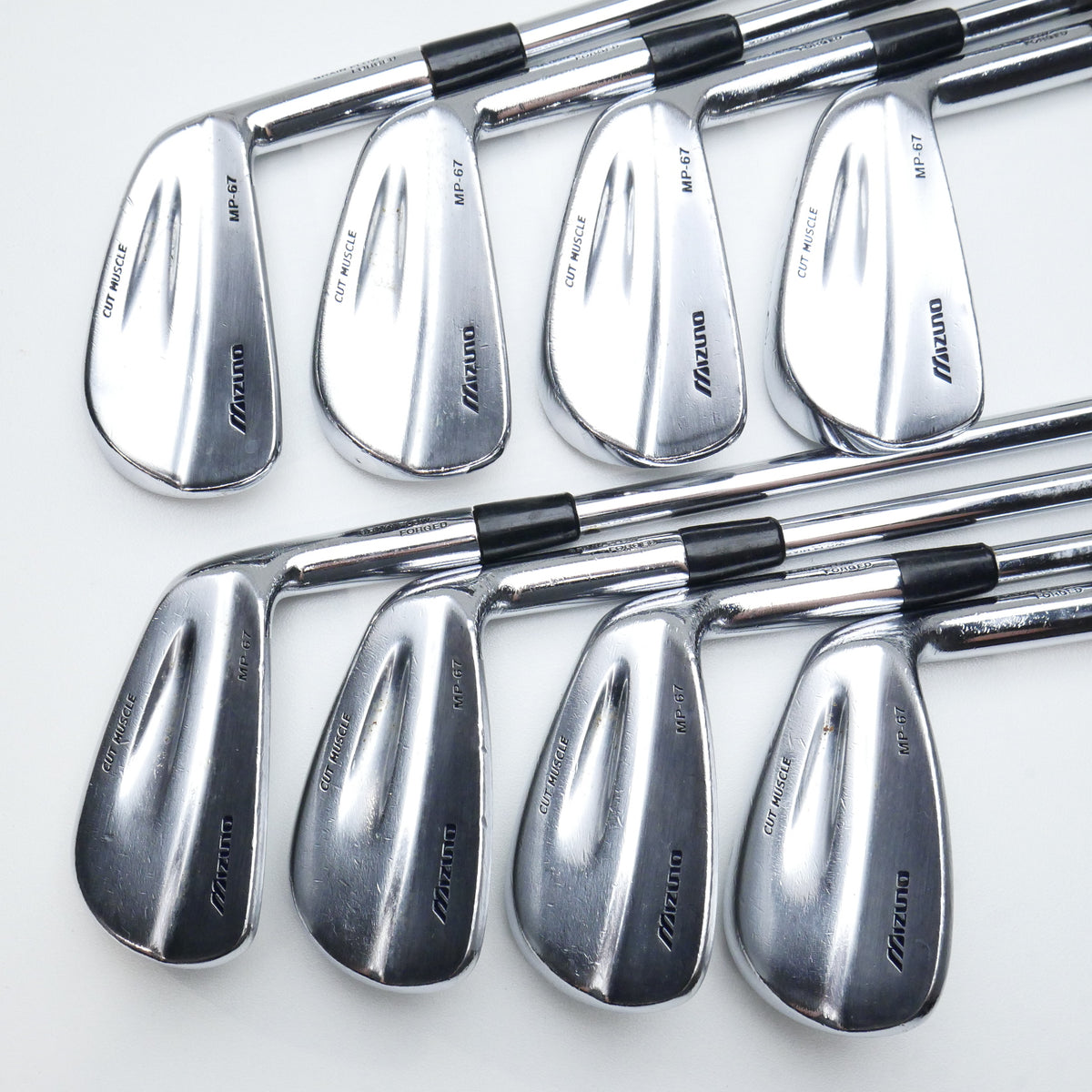 Used Mizuno MP-67 Iron Set / 3 - PW / X-Stiff Flex
