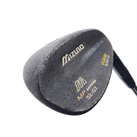 Used Mizuno MP Raw Black Ox Gap Wedge / 52.0 Degrees / Stiff Flex