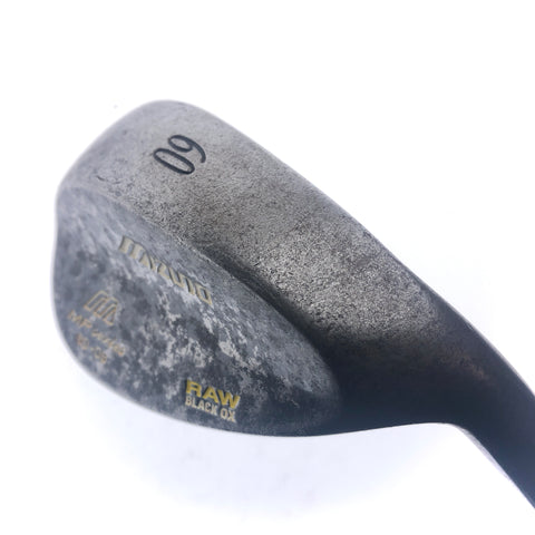 Used Mizuno MP Raw Black Ox Lob Wedge / 60.0 Degrees / Wedge Flex