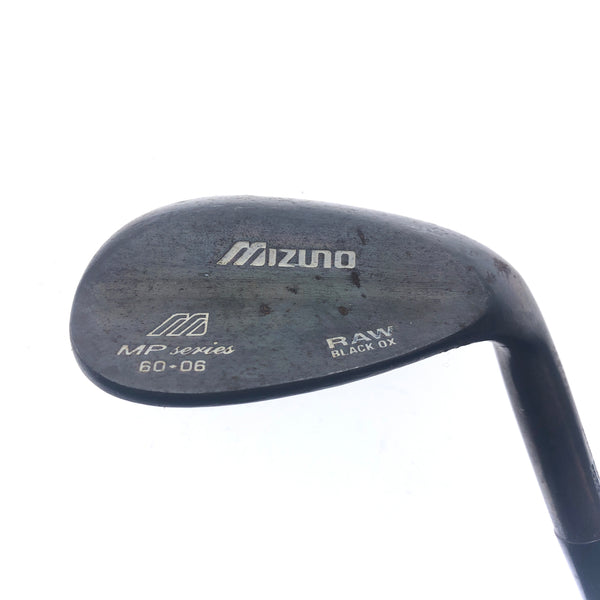 Used Mizuno MP Raw Black Ox Lob Wedge / 60.0 Degrees / Wedge Flex