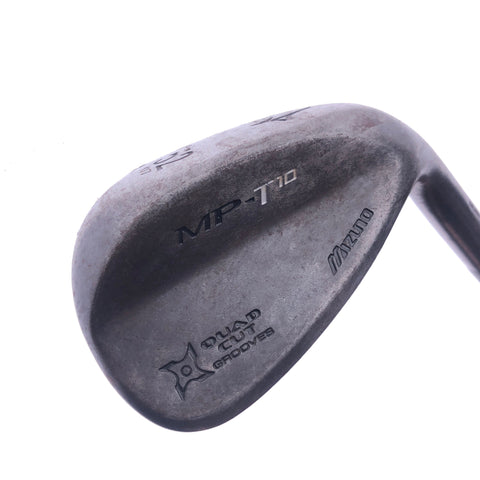 Used Mizuno MP-T 10 Black Satin Gap Wedge / 52.0 Degrees / Stiff Flex