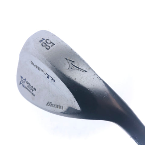 Used Mizuno MP-T 11 White Satin Chrome Lob Wedge / 58.0 Degrees / Wedge Flex