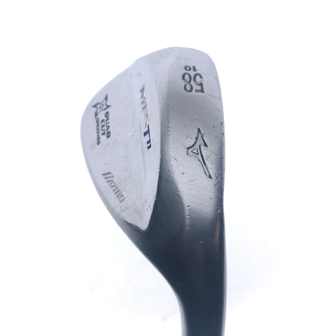 Used Mizuno MP-T 11 White Satin Chrome Lob Wedge / 58.0 Degrees / Wedge Flex
