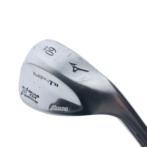 Used Mizuno MP-T 11 White Satin Chrome Lob Wedge / 60.0 Degrees / Wedge Flex