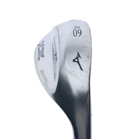 Used Mizuno MP-T 11 White Satin Chrome Lob Wedge / 60.0 Degrees / Wedge Flex