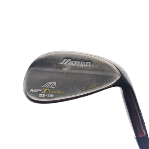 Used Mizuno MP-T Series Black Nickel 2008 Gap Wedge / 53 Degrees / Regular Flex