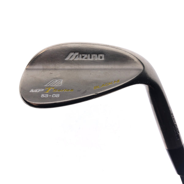 Used Mizuno MP-T Series Black Nickel 2008 Gap Wedge / 53.0 Degrees / Stiff Flex