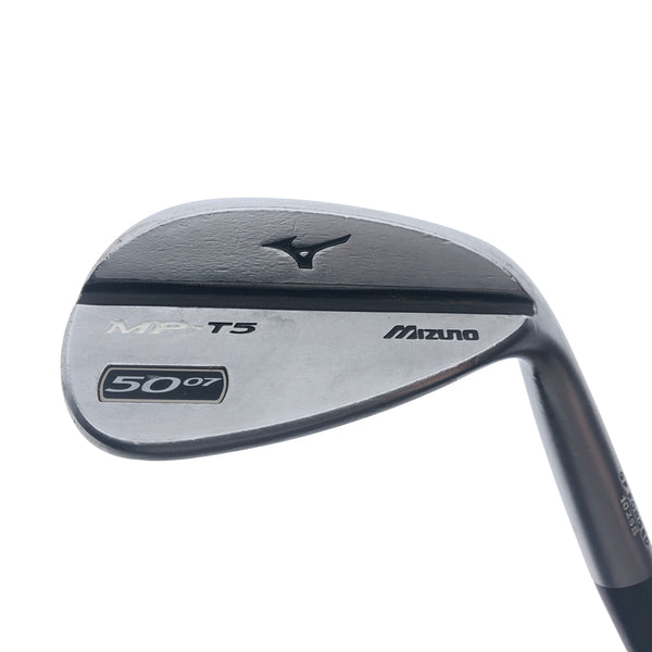 Used Mizuno MP T5 White Satin Gap Wedge / 50.0 Degrees / Regular Flex