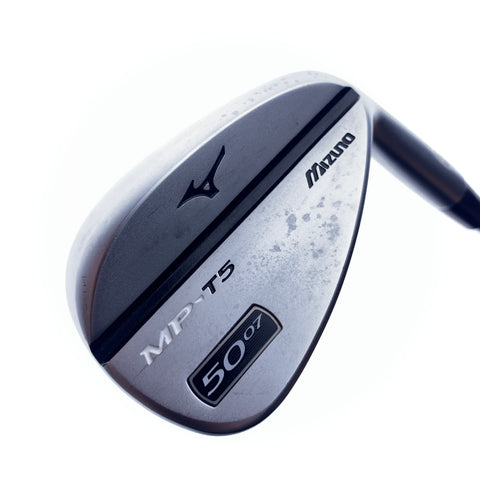 Used Mizuno MP T5 White Satin Gap Wedge / 50.0 Degrees / Stiff Flex