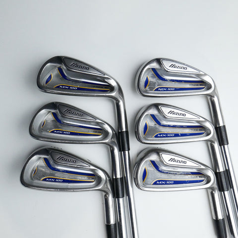 Used Mizuno MX-100 Iron Set / 4 - 9 IRON / Stiff Flex