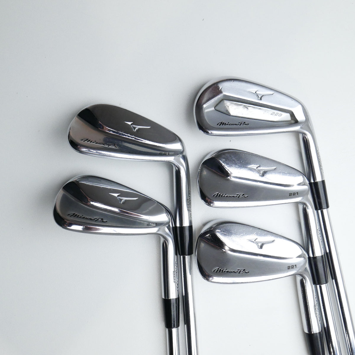 Used Mizuno Pro 223 & 221 Combo Iron Set / 6 - PW / Stiff Flex