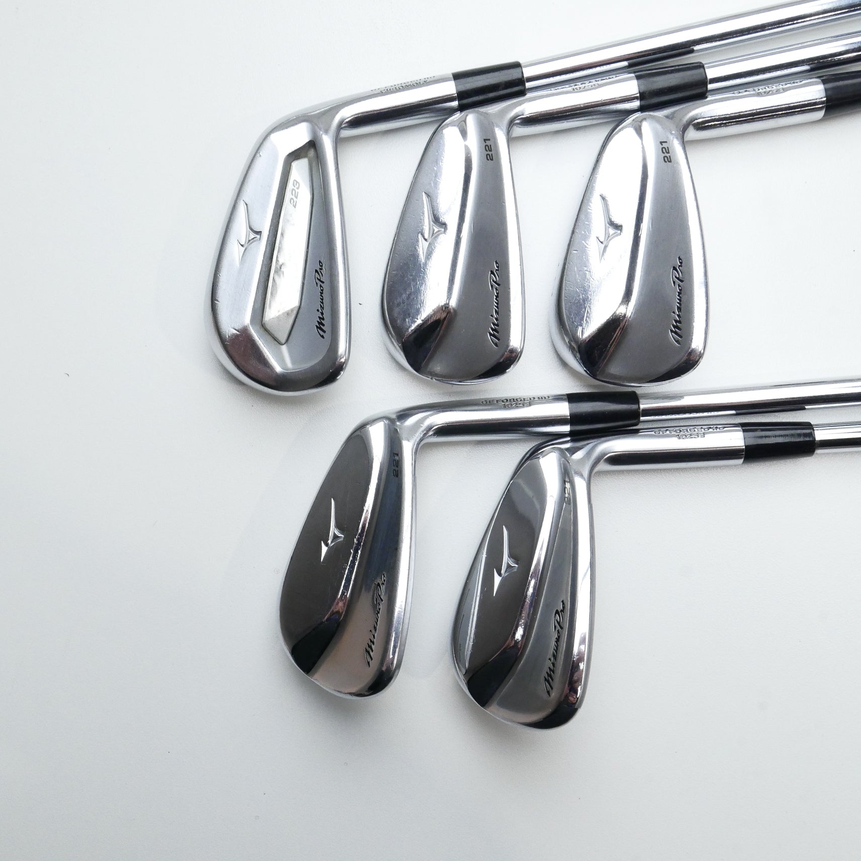 Used Mizuno Pro 223 & 221 Combo Iron Set / 6 - PW / Stiff Flex
