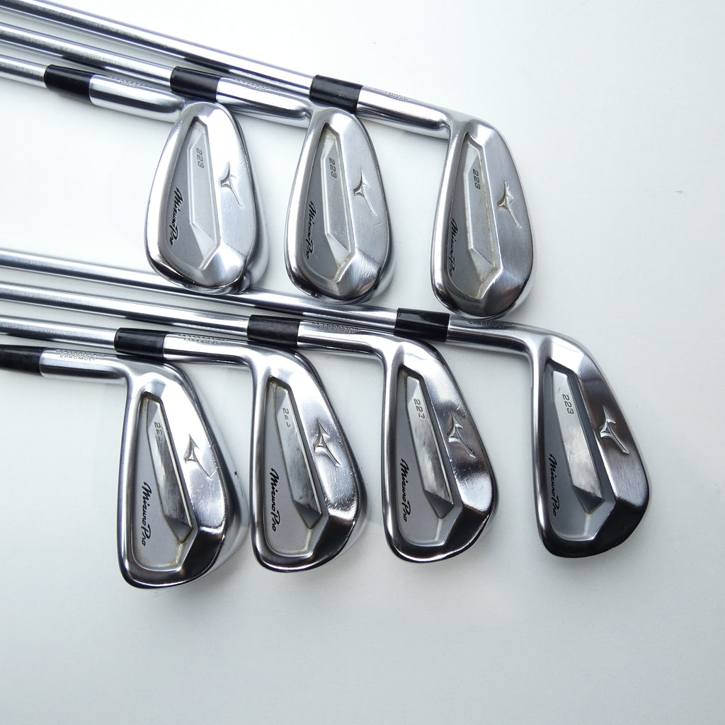 Used Mizuno Pro 223 Iron Set / 4 - PW / Stiff Flex / Left-Handed