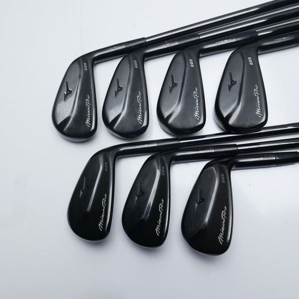 Used Mizuno Pro 225 Black Limited Edition Iron Set / 4 - PW / Stiff Flex