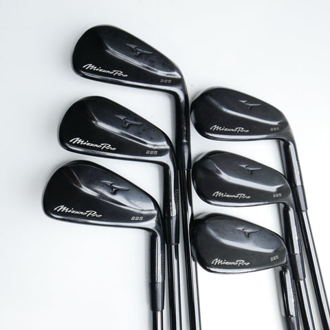 Used Mizuno Pro 225 Black Limited Edition Iron Set / 5 - PW / Stiff Flex