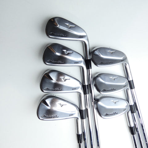 Used Mizuno Pro 225 HMB Iron Set / 5 - PW + GW / Stiff Flex