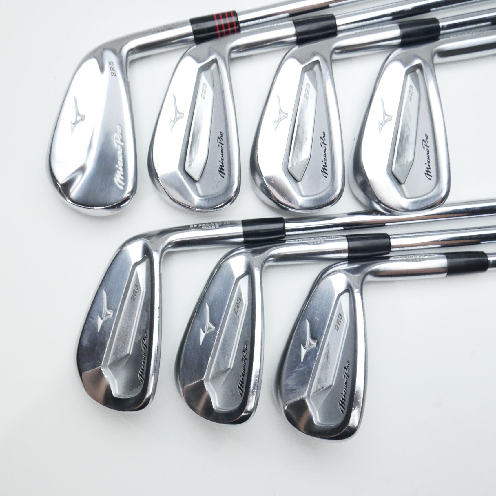 Used Mizuno Pro 225 & Pro 223 Combo Set Iron Set / 4 - PW / X-Stiff Flex